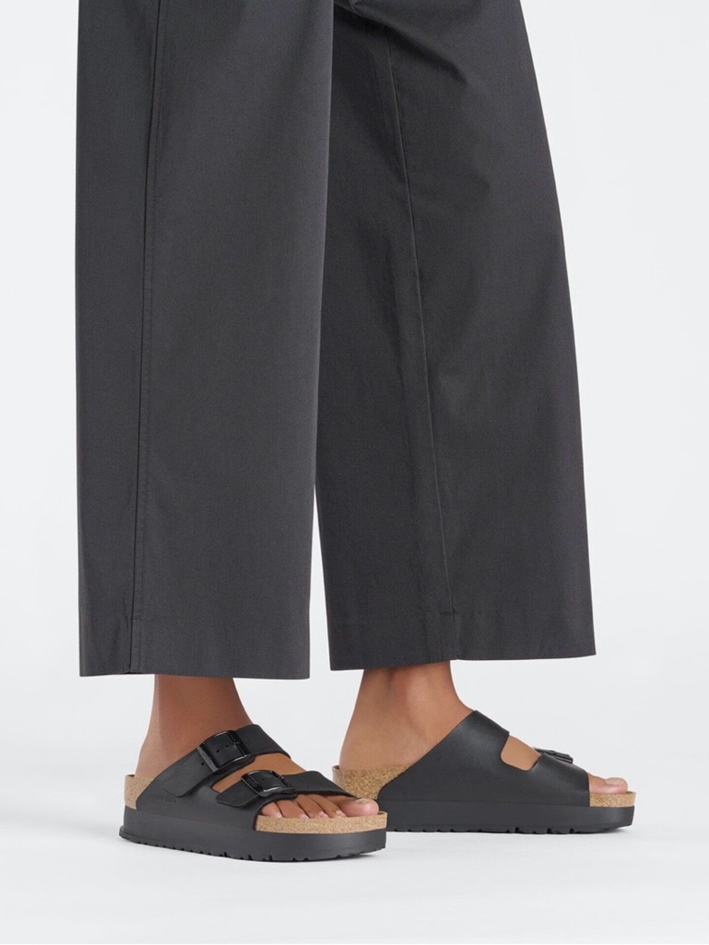 Birkenstock Black Arizona Platform Sandals